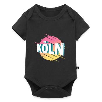 Cologne Allemagne City Font Vintage Rétro - Body à manches courtes Premium Bébé - noir - Devant