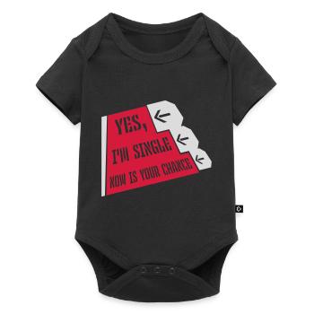 single now your chance - Baby Premium short-sleeve bodysuit - black - Front