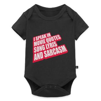 speak lyrics and sarcasm - Baby Premium short-sleeve bodysuit - black - Front