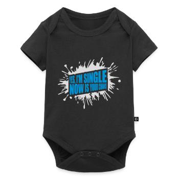 célibataire maintenant votre chance - Body à manches courtes Premium Bébé - noir - Devant