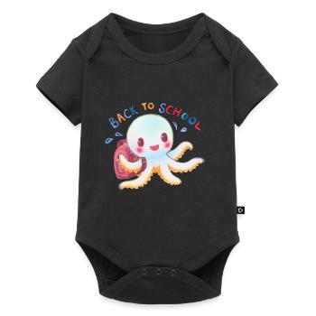 Octopus Kawaii Cute Kids Back to School - Baby Premium short-sleeve bodysuit - black - Front