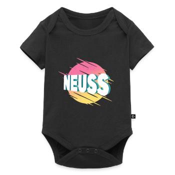 Neuss Allemagne City Font Vintage Rétro - Body à manches courtes Premium Bébé - noir - Devant