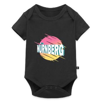 Nuremberg Allemagne City Font Vintage Rétro - Body à manches courtes Premium Bébé - noir - Devant