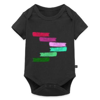 Color Play Puzzle - Baby Premium short-sleeve bodysuit - black - Front