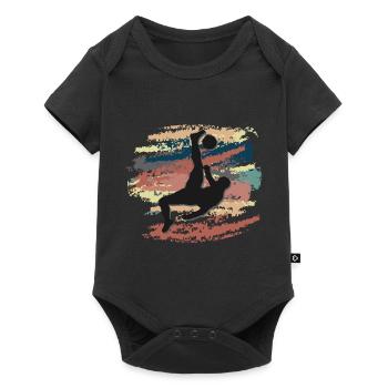 Football Footballer Striker Boys Men World Cup - Baby Premium short-sleeve bodysuit - black - Front