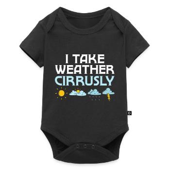 Je prends météo cirrusly météorologue météorologie - Body à manches courtes Premium Bébé - noir - Devant