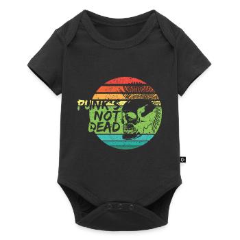Punk's not dead Punkrock Musik Punker Retro Punk - Baby Premium Kurzarmbody - Schwarz - Vorne