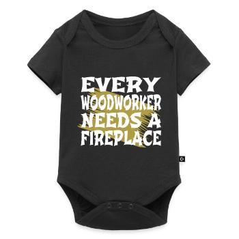 jackhammer chainsaw tools birthday present idea - Baby Premium short-sleeve bodysuit - black - Front