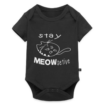 stay MEOWsetive - Baby Premium short-sleeve bodysuit - black - Front