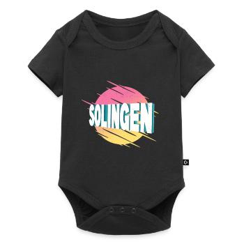 Solingen Germany City Font Vintage Retro - Baby Premium short-sleeve bodysuit - black - Front