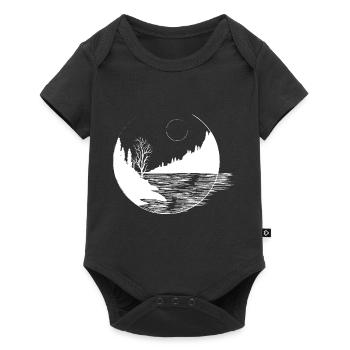 In die Berge - Baby Premium Kurzarmbody - Schwarz - Vorne
