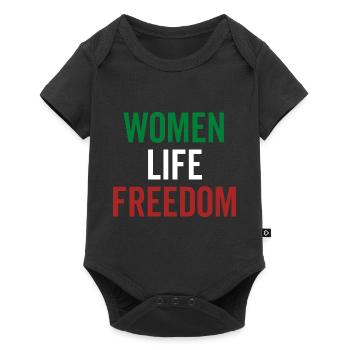 femmes vie liberté - Body à manches courtes Premium Bébé - noir - Devant