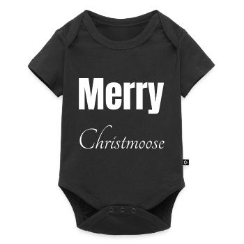 deer cool bear beach holiday canadian dork - Baby Premium Kurzarmbody - Schwarz - Vorne