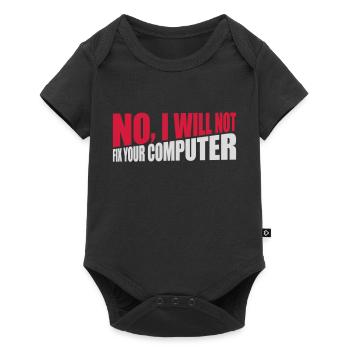 not fix your computer - Baby Premium short-sleeve bodysuit - black - Front