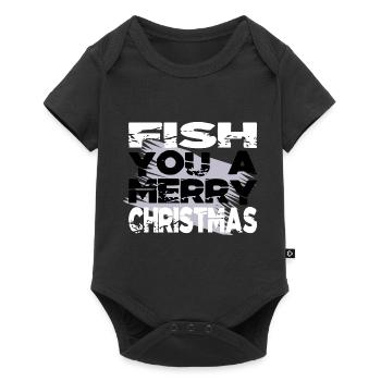 angling funny quote under the tree sayings baby - Baby Premium short-sleeve bodysuit - black - Front
