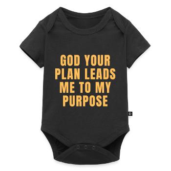 God Your Plan Leads Me To My Purpose - Christian - Baby Premium short-sleeve bodysuit - black - Front
