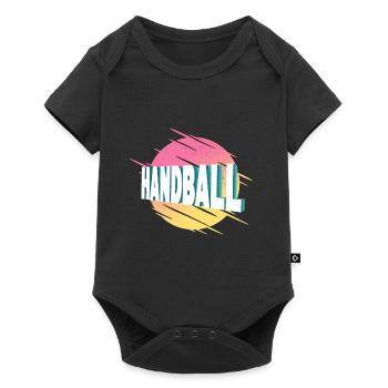 Handball Handball Player Handball Player Vintage Retro - Body à manches courtes Premium Bébé - noir - Devant