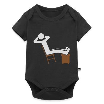 Icône de chaise Chill Man - Body à manches courtes Premium Bébé - noir - Devant