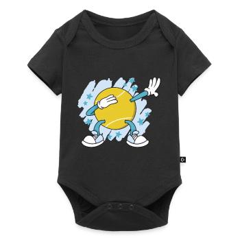 Tennis Dabbing Tennisspieler Dabben Tennisverein - Baby Premium Kurzarmbody - Schwarz - Vorne