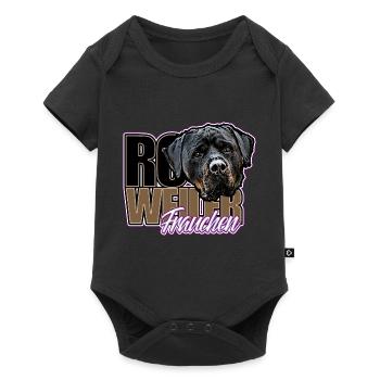 Rottweiler Frauchen - Baby Premium Kurzarmbody - Schwarz - Vorne