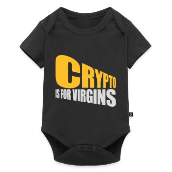 crypto is for virgins - Baby Premium short-sleeve bodysuit - black - Front