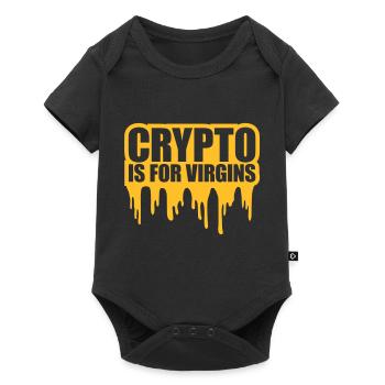 crypto is for virgins - Baby Premium short-sleeve bodysuit - black - Front