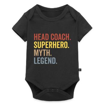 Head Coach Superhero Myth Legend - Baby Premium short-sleeve bodysuit - black - Front