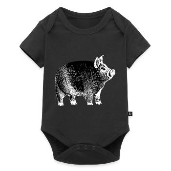 pig sweet pig pigs animal animals 7 - Baby Premium short-sleeve bodysuit - black - Front
