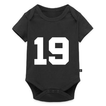 Number 19 - Baby Premium short-sleeve bodysuit - black - Front