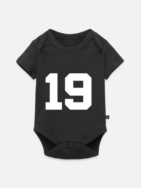 Anzahl 19 - Baby Premium Kurzarmbody - Schwarz