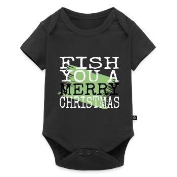 baby awesome axolotls fairy tail fishing rod dino - Baby Premium short-sleeve bodysuit - black - Front