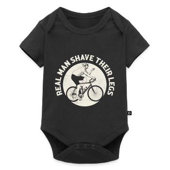 Real Man Shave Their Legs Cycling Biking - Baby Premium Kurzarmbody - Schwarz - Vorne