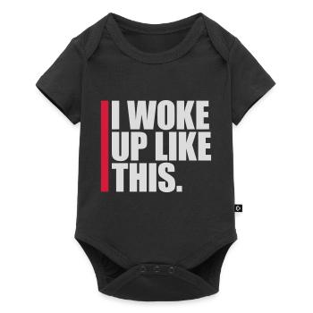 woke up like this - Baby Premium short-sleeve bodysuit - black - Front