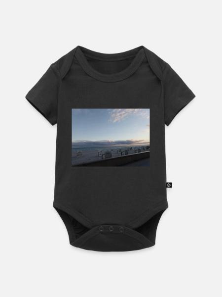 ostsee am abend - Baby Premium Kurzarmbody - Schwarz