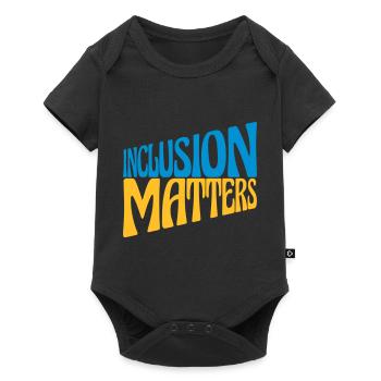 inclusion matters Logo Quote - Baby Premium short-sleeve bodysuit - black - Front