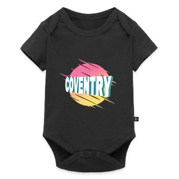 Coventry England United Kingdom UK City Font - Baby Premium short-sleeve bodysuit - black - Front