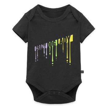 crazy dog lady Zitat - Baby Premium Kurzarmbody - Schwarz - Vorne