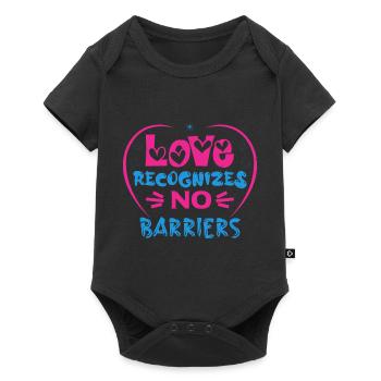 L’AMOUR NE RECONNAÎT AUCUNE BARRIÈRE - Body à manches courtes Premium Bébé - noir - Devant