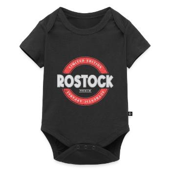 Rostock Allemagne Ville Skyline Accueil Amour - Body à manches courtes Premium Bébé - noir - Devant