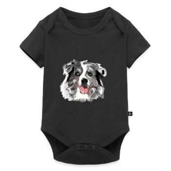 Border Collie - Baby Premium short-sleeve bodysuit - black - Front