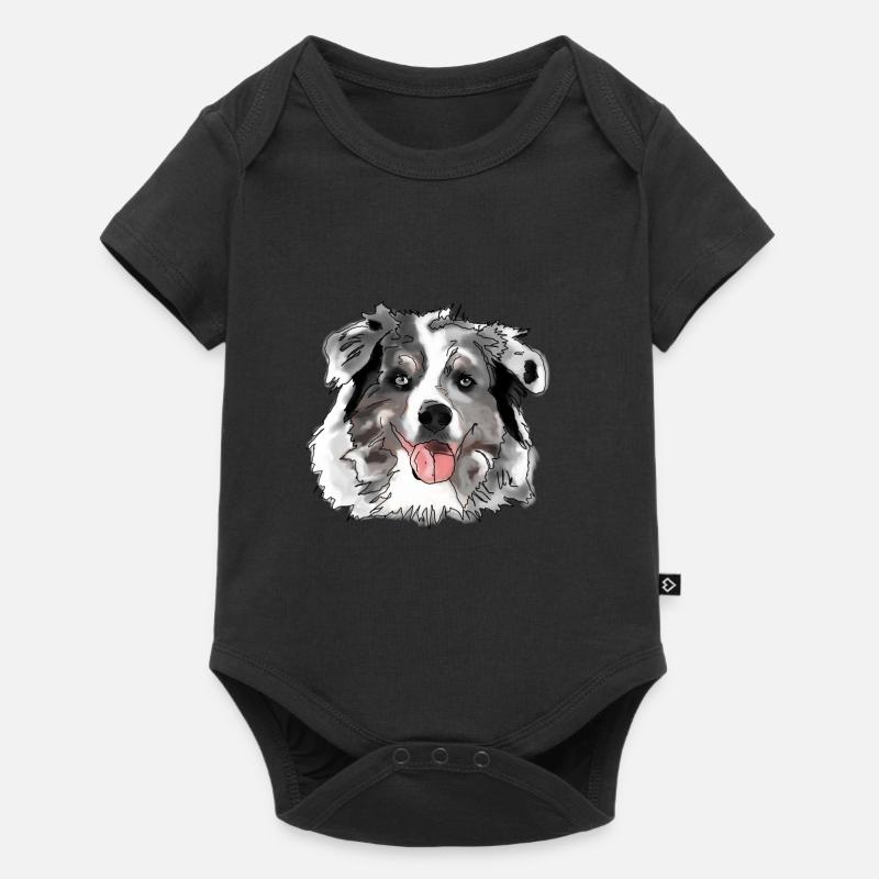 Border Collie - Body à manches courtes Premium Bébé - noir