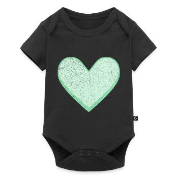 Sugar heart Sugar heart candy turquoise - Baby Premium short-sleeve bodysuit - black - Front