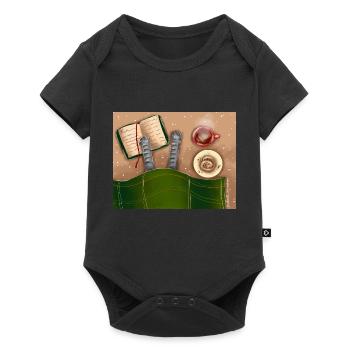 Perfekter Tag - Baby Premium Kurzarmbody - Schwarz - Vorne
