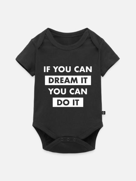 dream it do it Inspiration Erfolg Motivation Ziele - Baby Premium Kurzarmbody - Schwarz