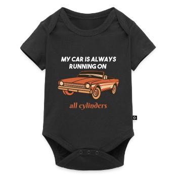 My Car Is Always Running On All Cylinder Car Lover - Baby Premium short-sleeve bodysuit - black - Front