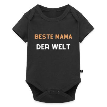 Beste Mama der Welt - Baby Premium Kurzarmbody - Schwarz - Vorne