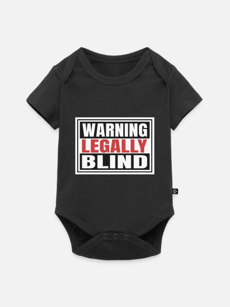 Rechtlich blinde Warnung - Baby Premium Kurzarmbody - Schwarz