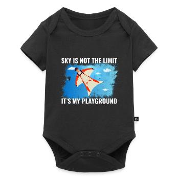 Wingsuit flying Base Jumping Skydiving Wingsuiting - Baby Premium short-sleeve bodysuit - black - Front