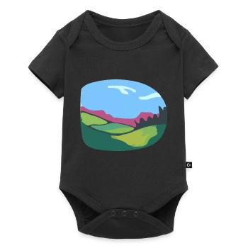 Paysage naturel - Body à manches courtes Premium Bébé - noir - Devant