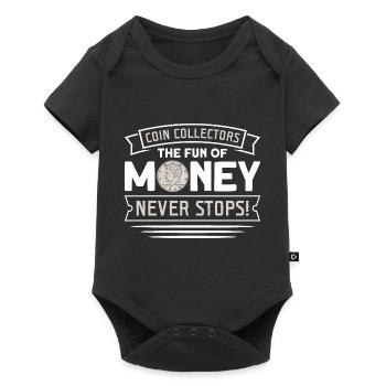 Coin Collector Numismatics Coin Collecting Coin Collection - Baby Premium short-sleeve bodysuit - black - Front